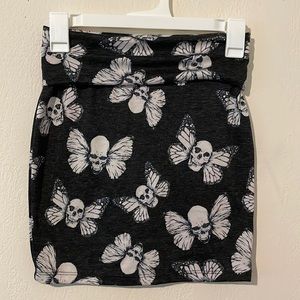 Fold over Mini with Skulls with Butterfly Wings